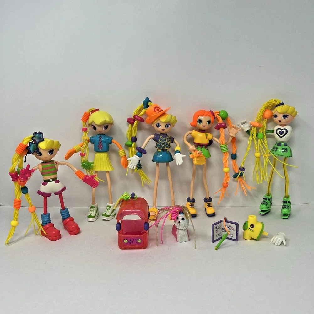 Betty Spaghetty Dolls Big Little Sis Jill Dog Carrier Beads Accesories Bundle